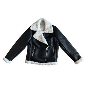 Faux Leather NWOT Moto Jacket with Zip‎